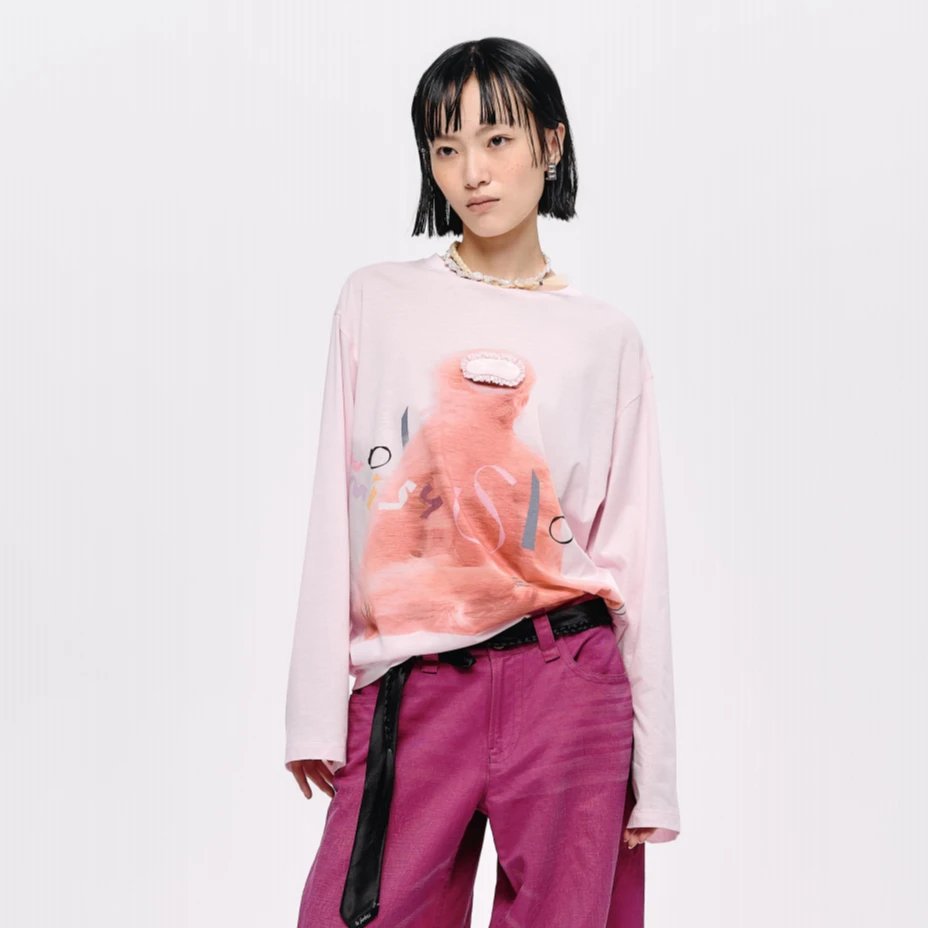 【LOCAT】Le forbici  松弛感懒小姐长袖T恤  LU14741