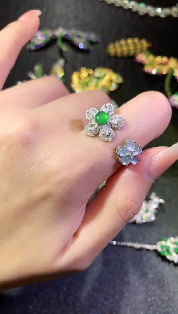 【闪购商品】翡翠戒指银S925镶嵌186戒指（多样性发货一件