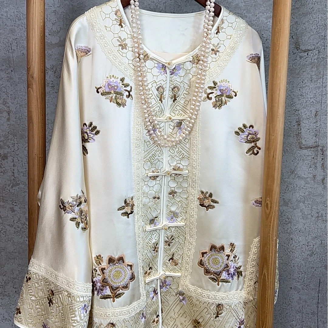 【向日葵】中式国风向日葵欣欣向荣缎面盘锦扣外套3059