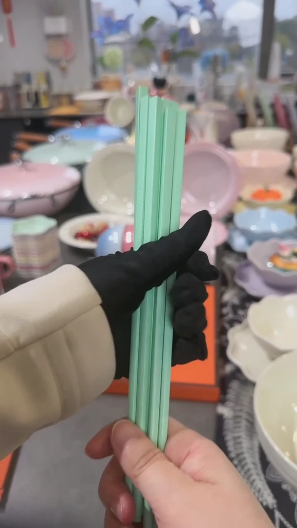 【闪购商品】瓷筷子SPS6双盒装-孔雀青