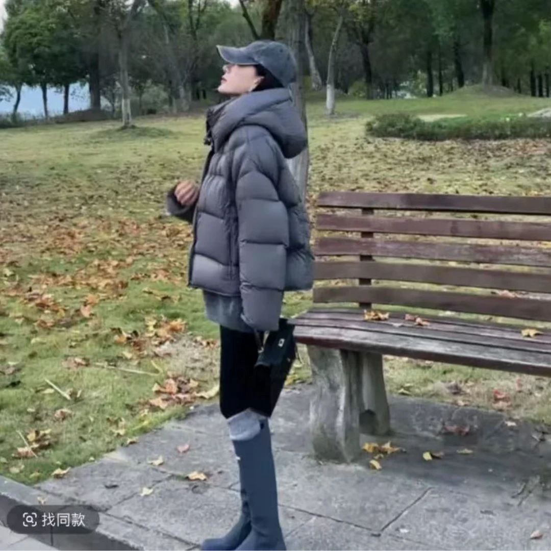 明-云朵泡芙90白鹅绒时尚百搭短款羽绒服气质冬季保暖外套Q