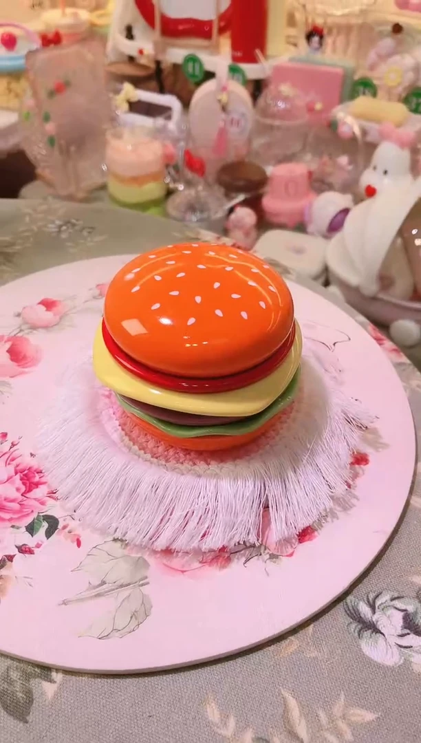 摆件品质好发货快放心拍！汉堡味碟