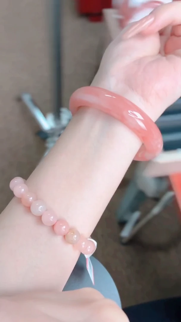 未镶嵌手镯石英质玉桃花酿151-圈口56-236