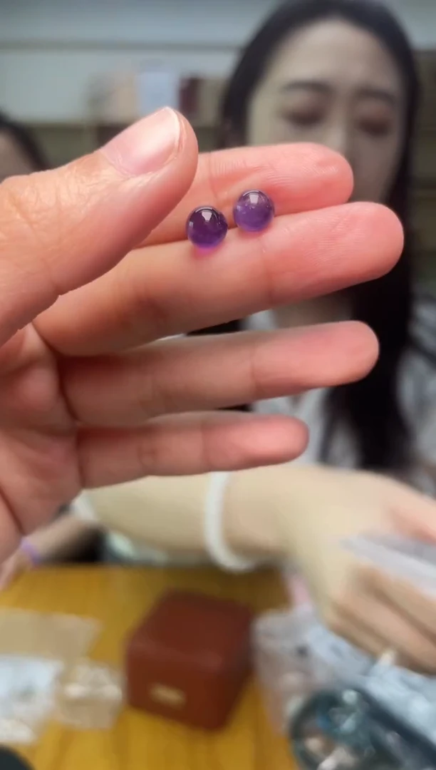 水晶耳饰银S925镶嵌（多样性单个发货）