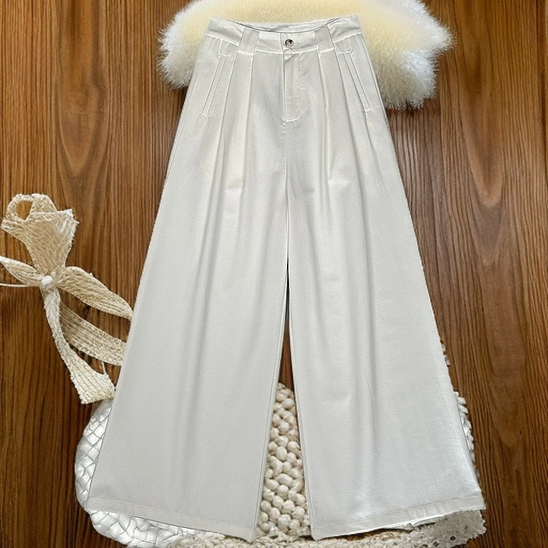 BUZISHANGPIN 阔腿裤通勤休闲裤显瘦百搭直筒裤垂感女装长裤宽松