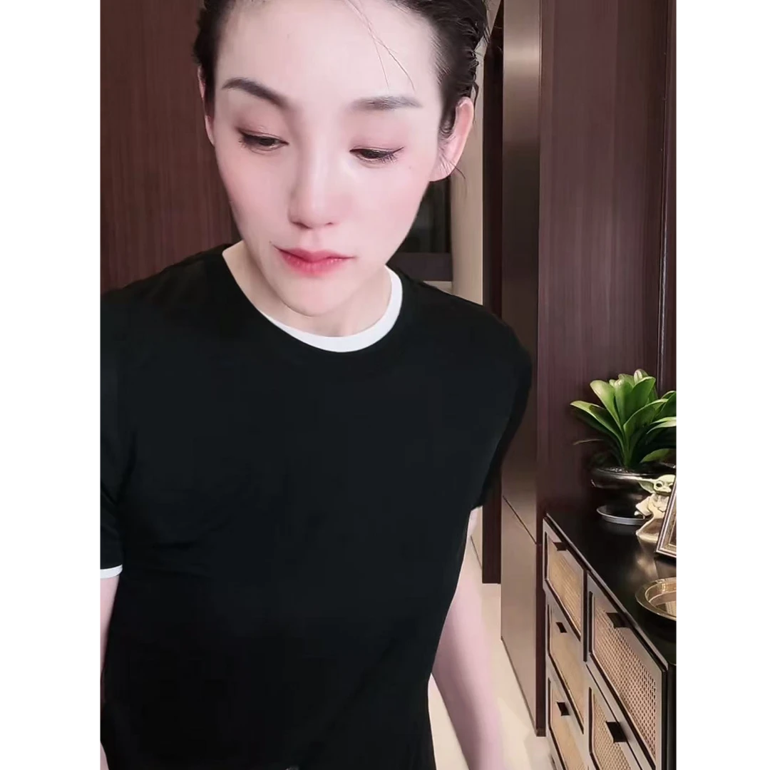 出口日本 薄而不透 真丝T恤 短袖 TX0270