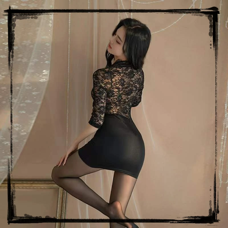 深v睡裙紧身包臀裙连体蕾丝包臀裙