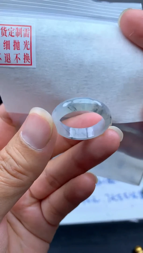 定制翡翠未镶嵌毛货需精细抛光戒圈20#