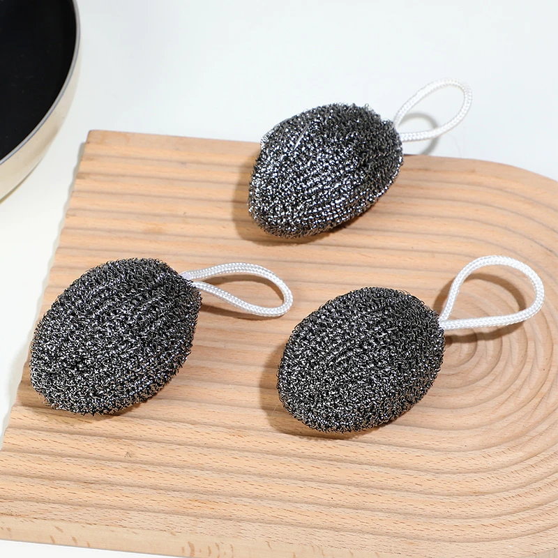 自带挂绳钢丝球不锈钢清洁球厨房刷锅神器洗碗钢丝球不生锈czh