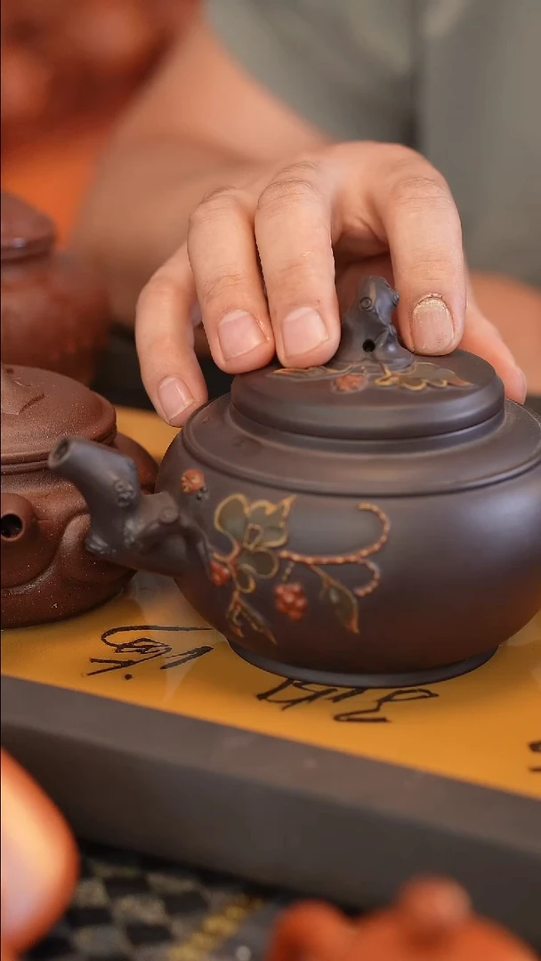 茶壶紫砂原矿手工制作