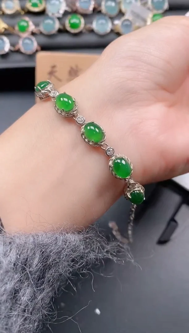 银S925镶嵌戒指翡翠1111111