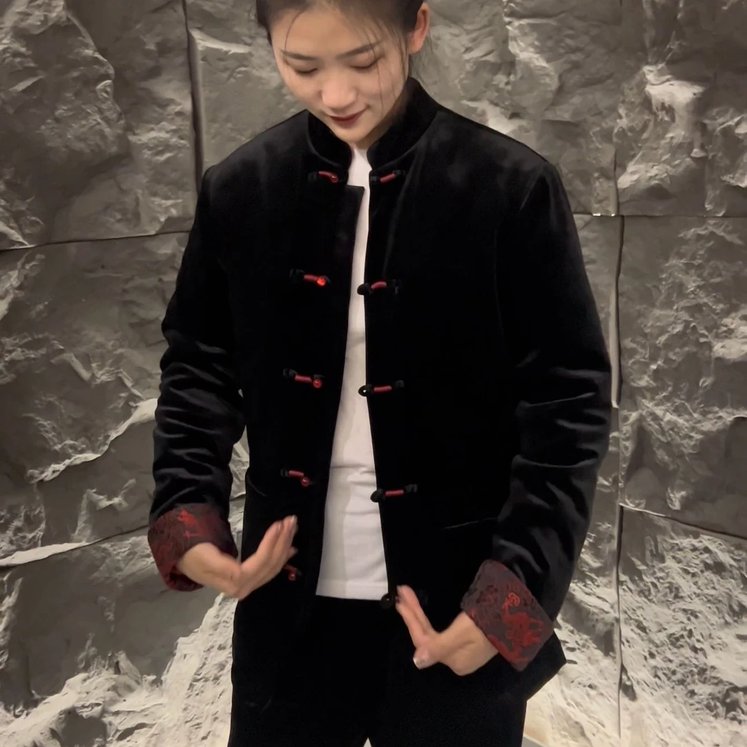 【济晨达人男装专属】26430男士新款时尚休闲唐装棉外套