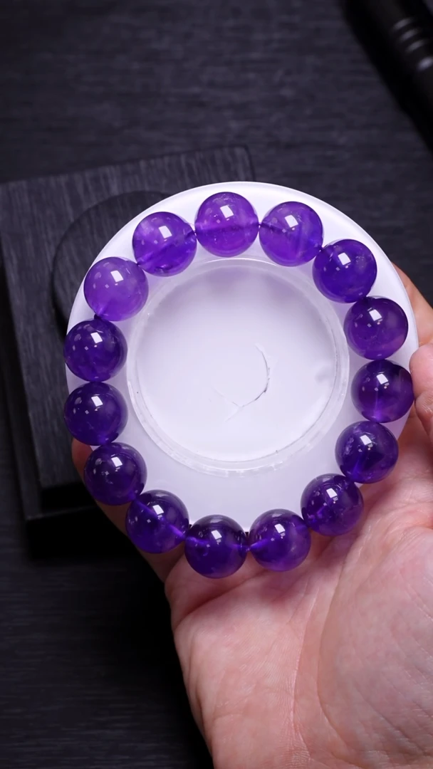 【闪购商品】水晶A50紫水晶单圈14mm未镶嵌多样性发其一