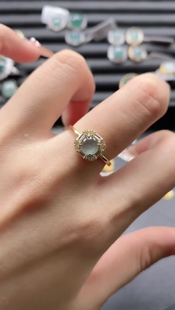 【闪购商品】翡翠戒指银S925镶嵌1111