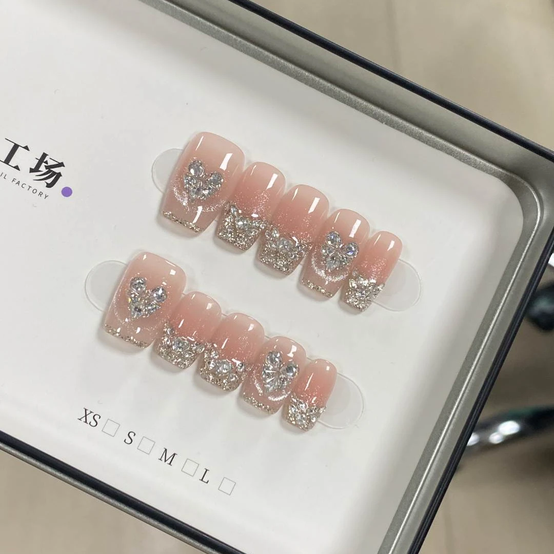 设计师专款【倾心】JD1620纯手工轻奢手工穿戴甲（送高级工具包）