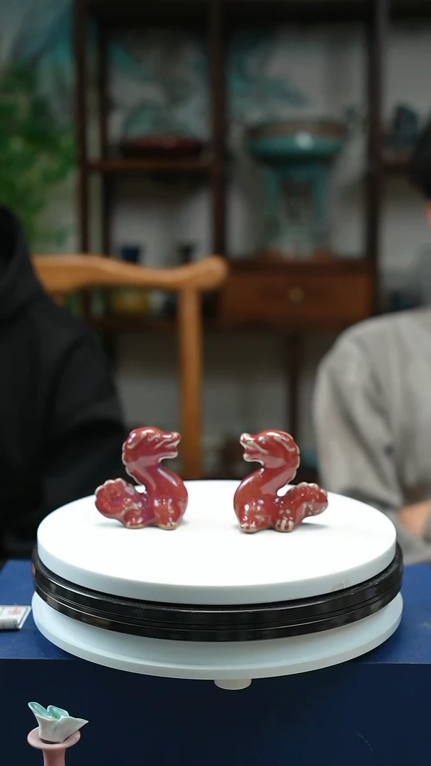 钧瓷 小龙茶宠摆件