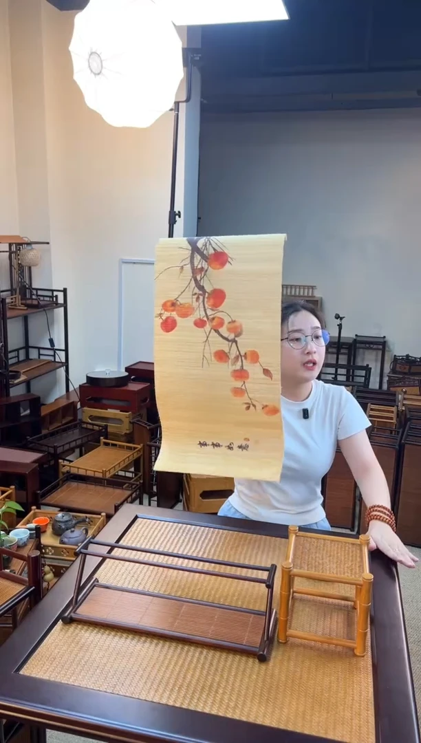 小柿柿如意 精品细竹丝茶席中式国风茶