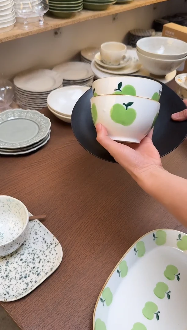 绿苹果碗2只瑕疵款