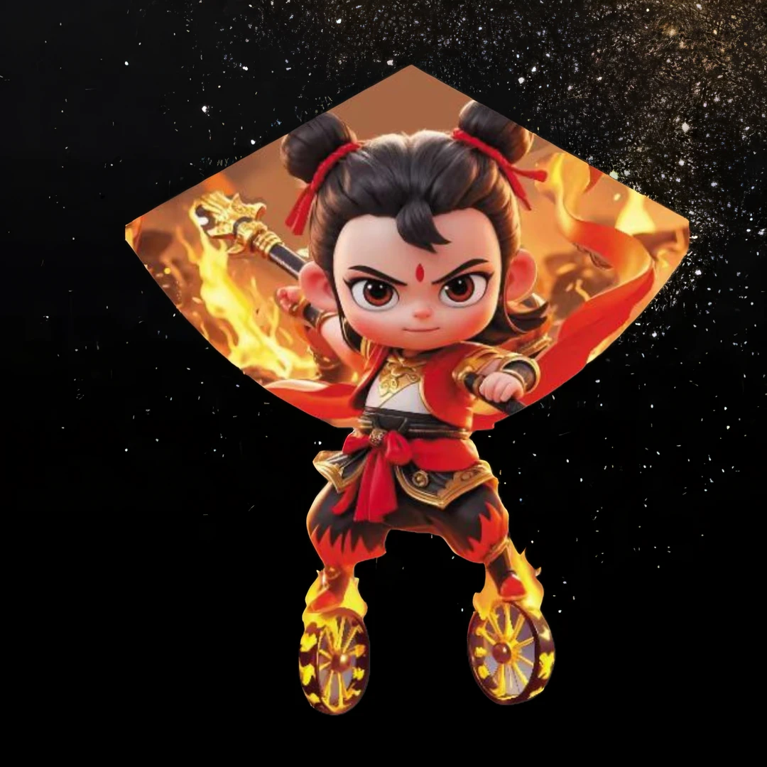 国潮哪吒魔童降世魔童闹海成人大风筝微风易飞儿童潍坊风筝