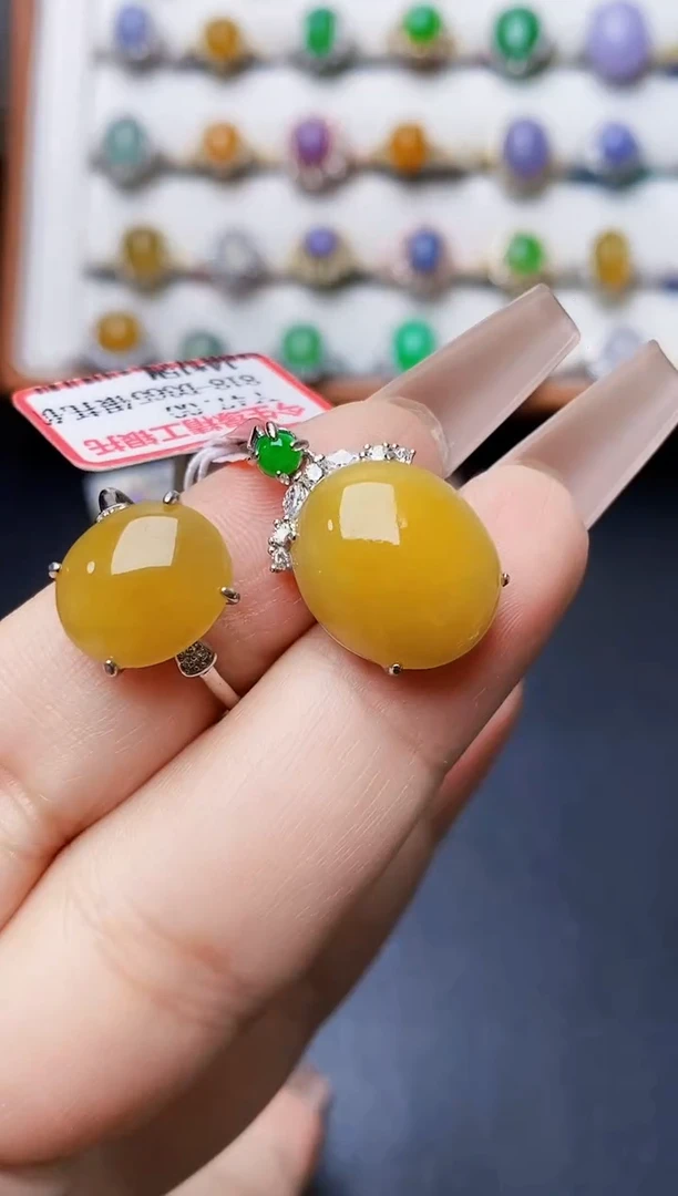 银S925镶嵌戒指翡翠1281