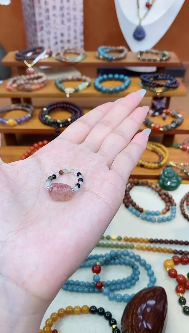 碧玺戒指未镶嵌碧玺貔貅戒指