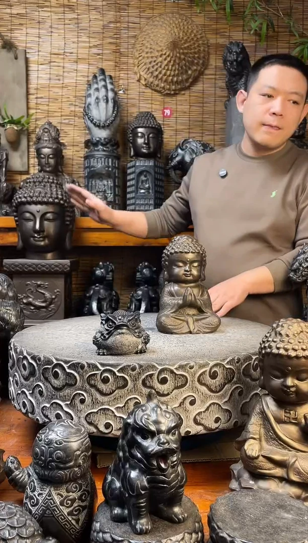 石材10金蟾天然青石雕刻