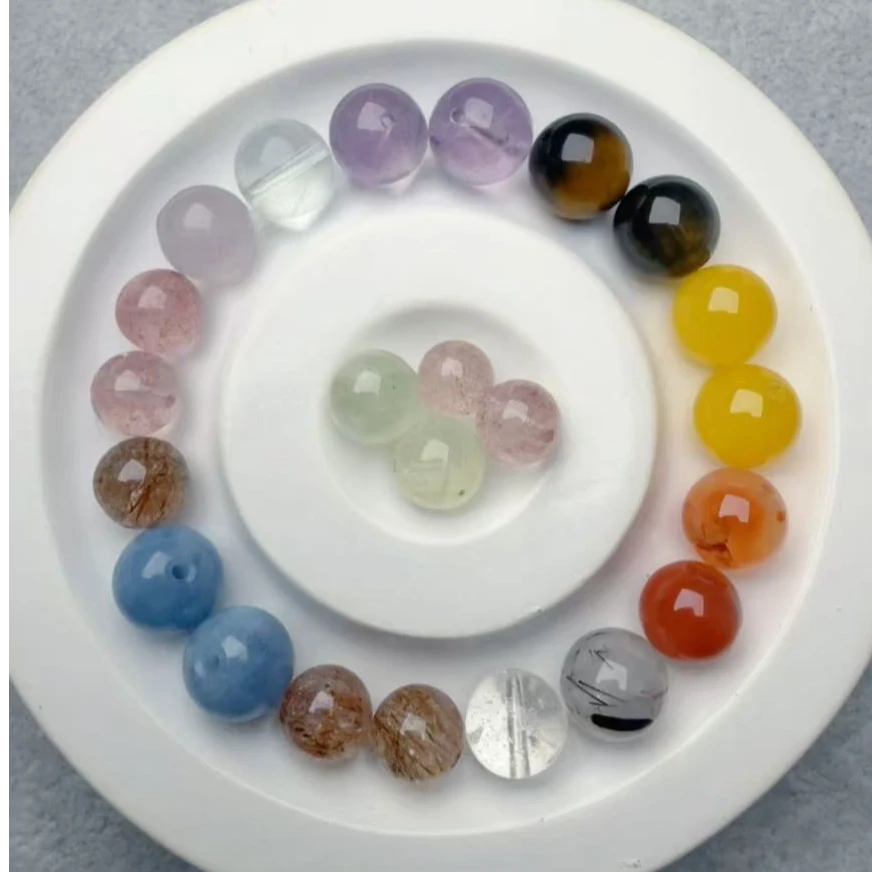 天然水晶玛瑙散珠串珠7-11多样性发货其一