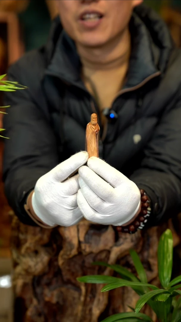 木爱*惠崖柏达摩人物摆件