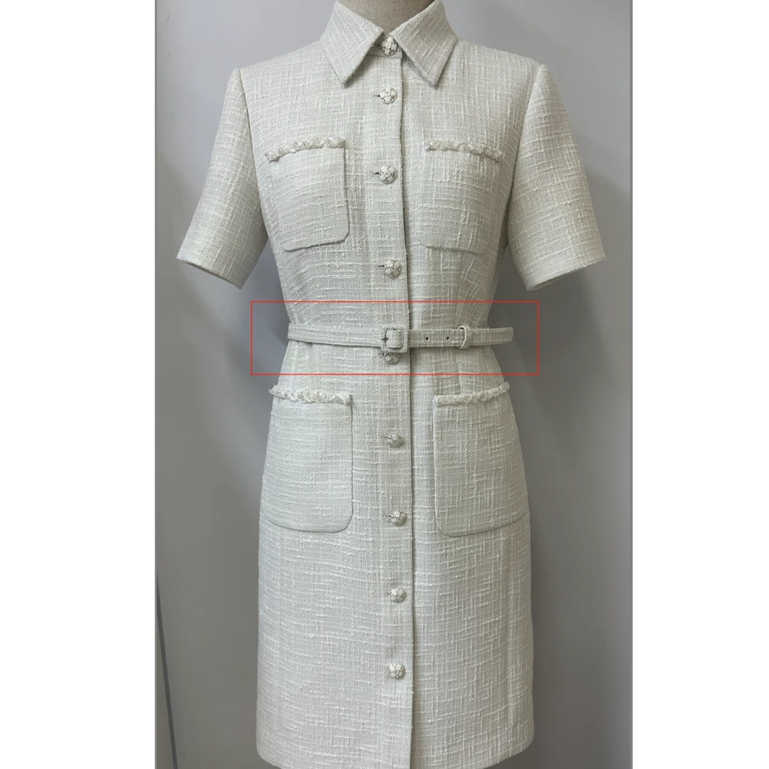 LANCY/朗姿【专柜同款】法式小香风法式衬衫连衣裙