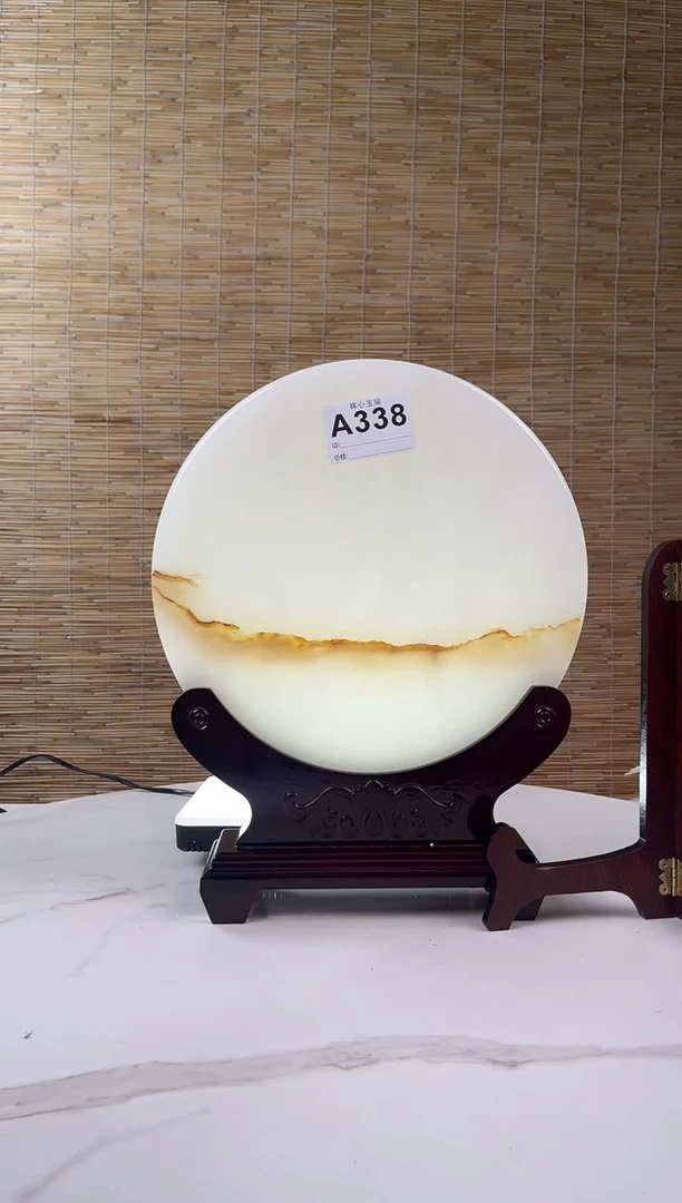 玉$****$30cm平安扣和氏璧家居摆件A338