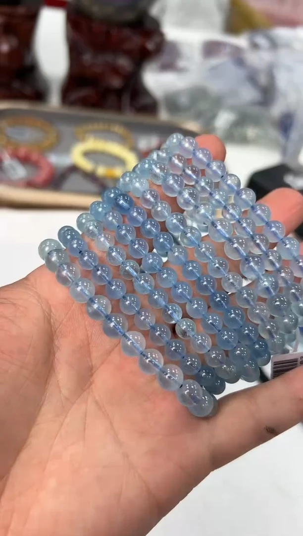 【闪购商品】海蓝宝石手链未镶嵌YW1952约7mm多样性发一件