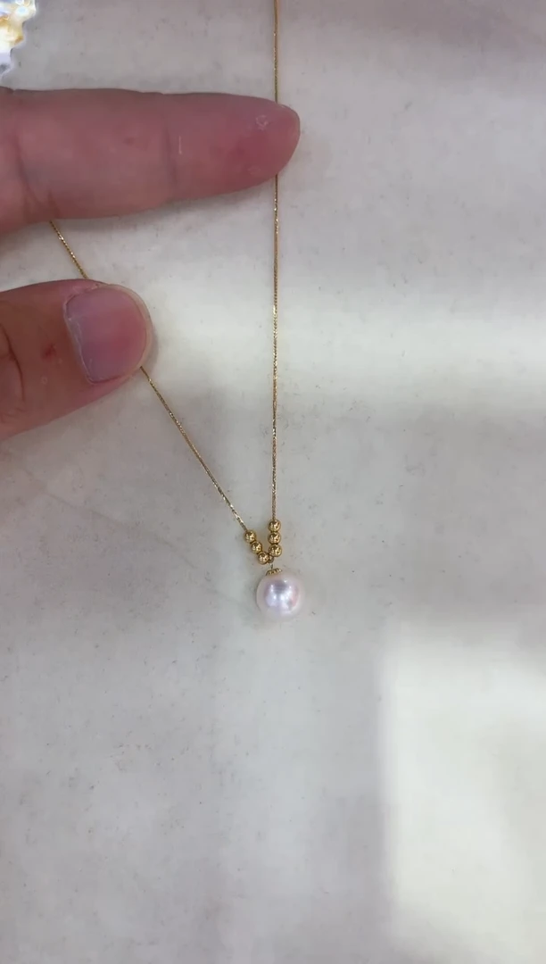 海水珍珠18K金镶嵌颈饰清货