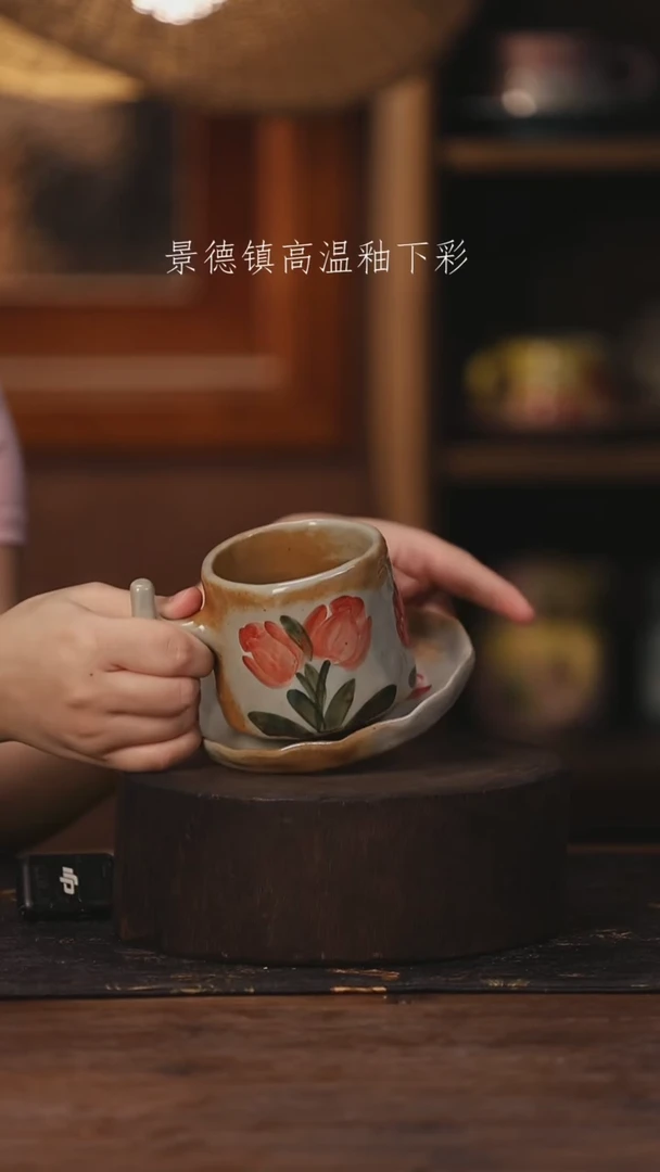 陶瓷景德镇高温釉下手绘陶瓷003
