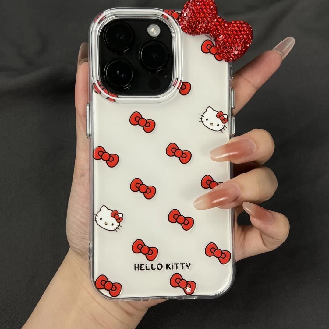 蝴蝶结凯蒂猫适用苹果华为vivo小米oppo女iphone15/16/14手机壳