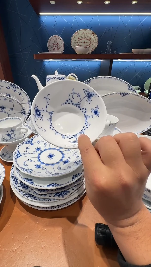 摆件瓷五花马餐具套组