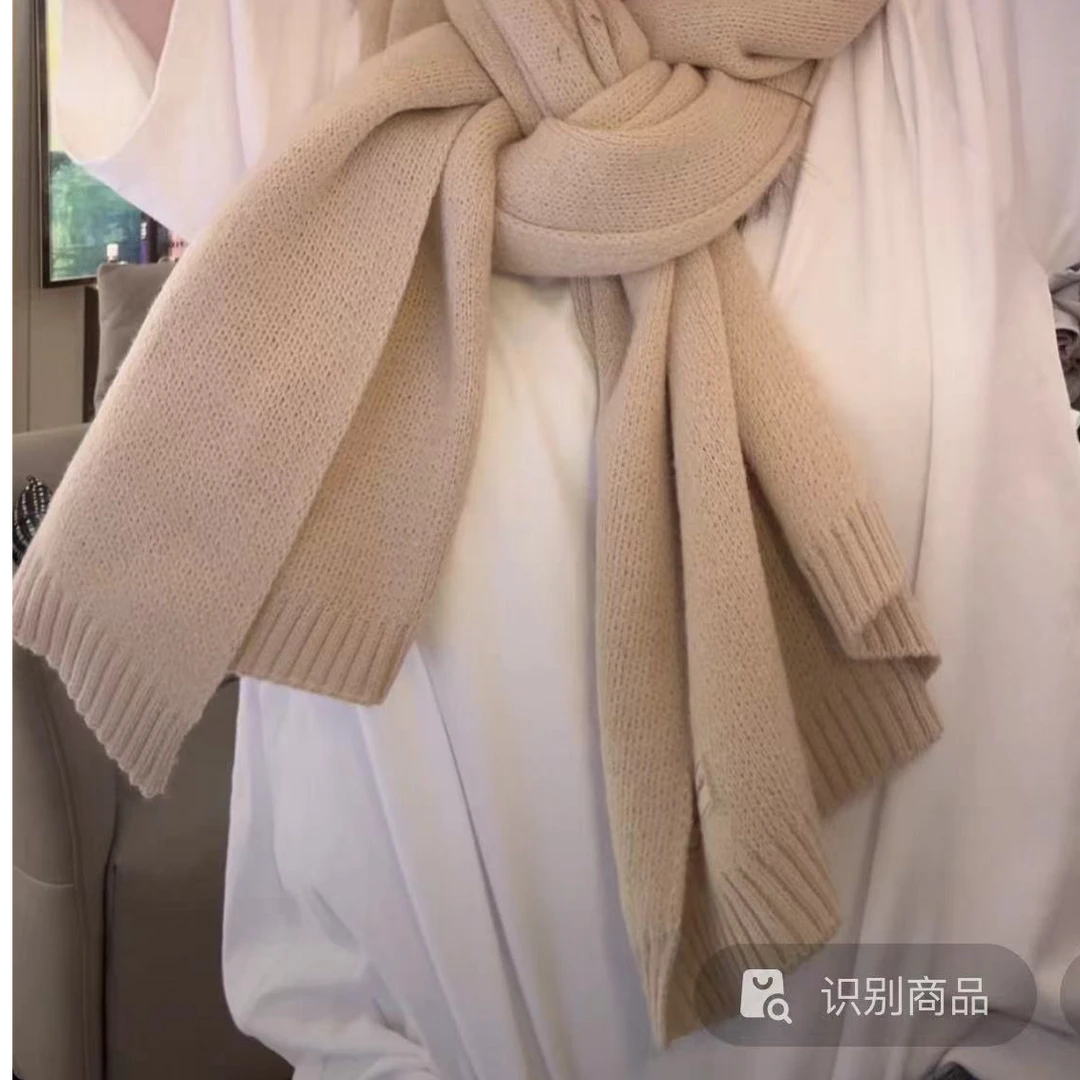 【NO退NO换】韩国东大门春款米色纯色围巾