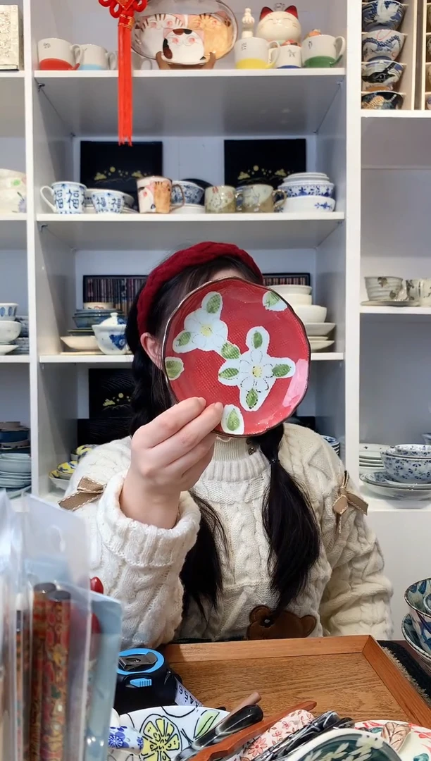 【闪购商品】耐热玻璃红色酱料碟