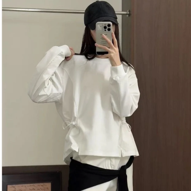 KN女款吸湿排汗空气层拼接圆领户外休闲衣  预