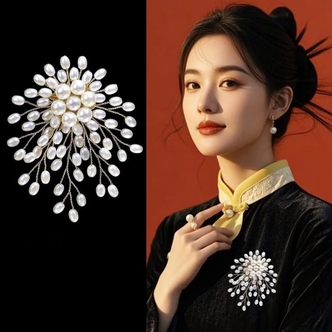 冰凌花编织胸花优雅简约百搭胸针50044
