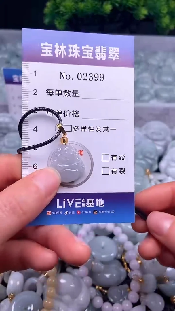 颈饰未镶嵌翡翠天然缅甸翡翠2399