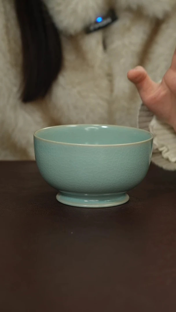 摆件陶原矿原釉汝宋汝瓷