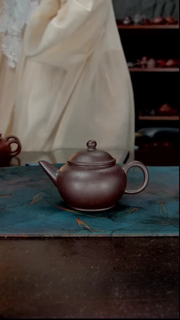 茶壶紫砂纯料石红全手工水平