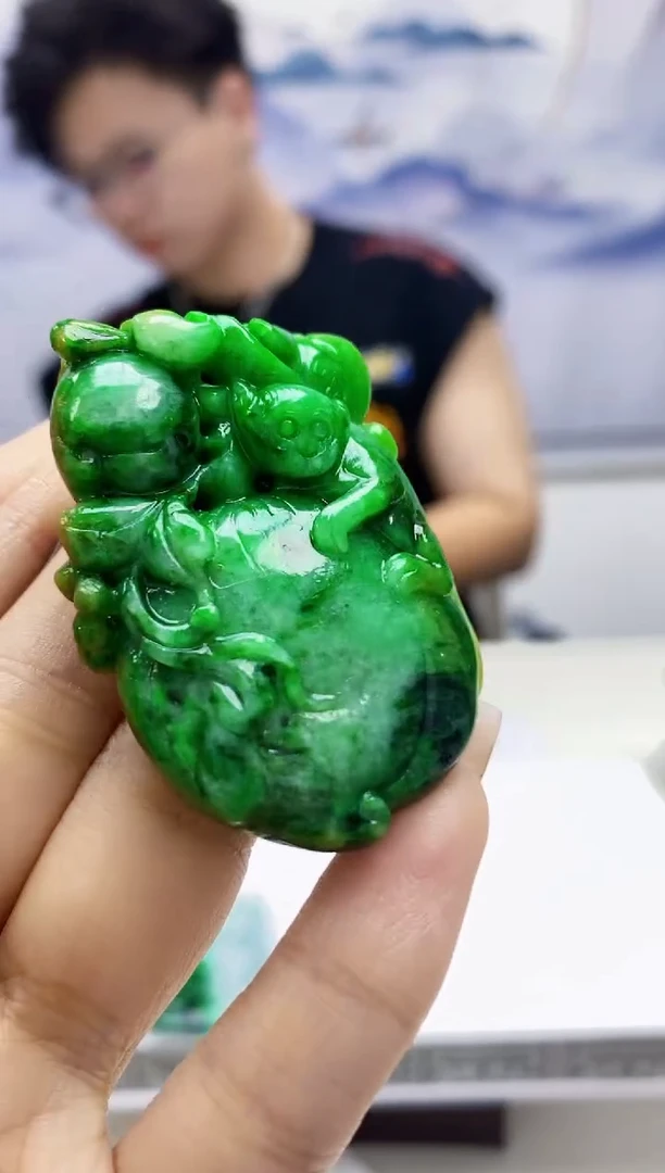 定制翡翠未镶嵌4688xx-毛货挂件57