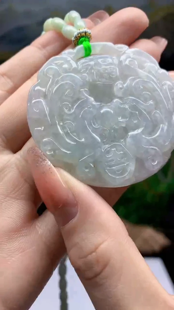 【闪购商品】定制翡翠未镶嵌1064ry-毛货挂件赠珠链30