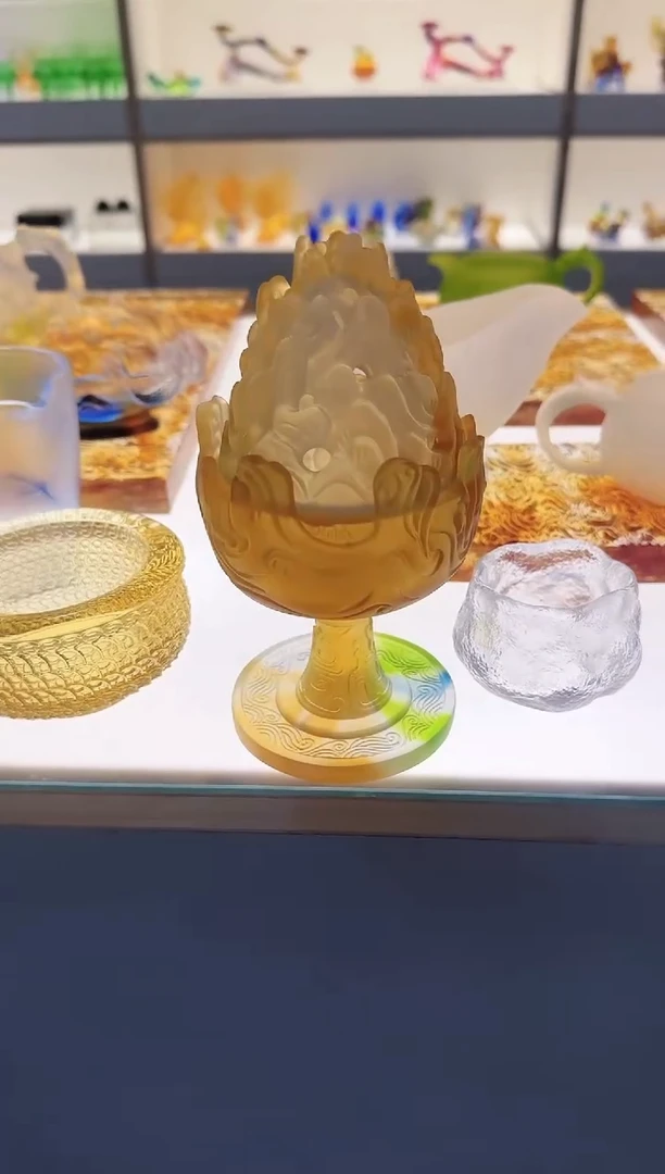 手工艺品琉璃玲****学博山炉