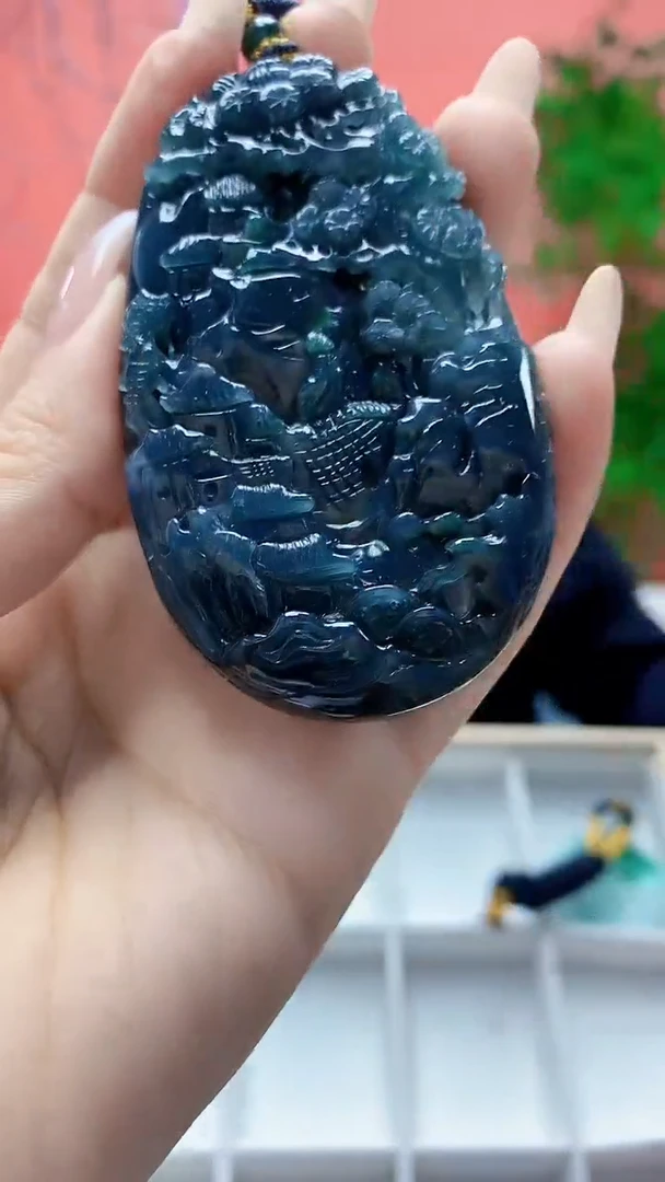 未镶嵌定制翡翠5060ty-毛货挂件173