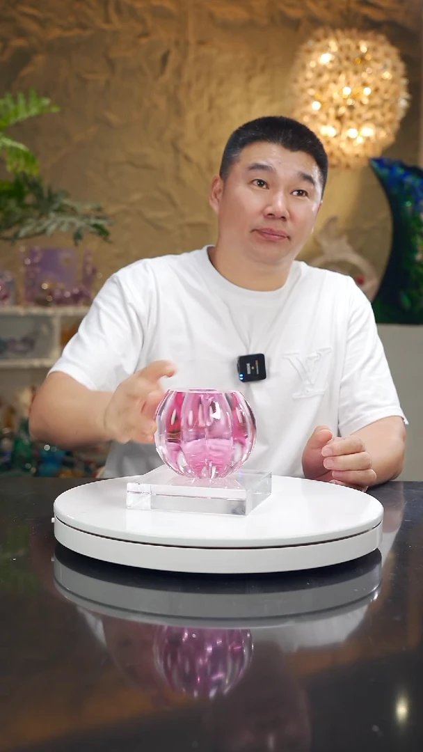 手工艺品琉璃福利金红香薰瓶