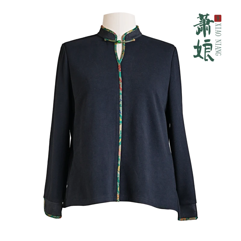 萧娘【浮笙】德绒美肤衣长袖打底中国风秋冬时尚复古中式内搭1906