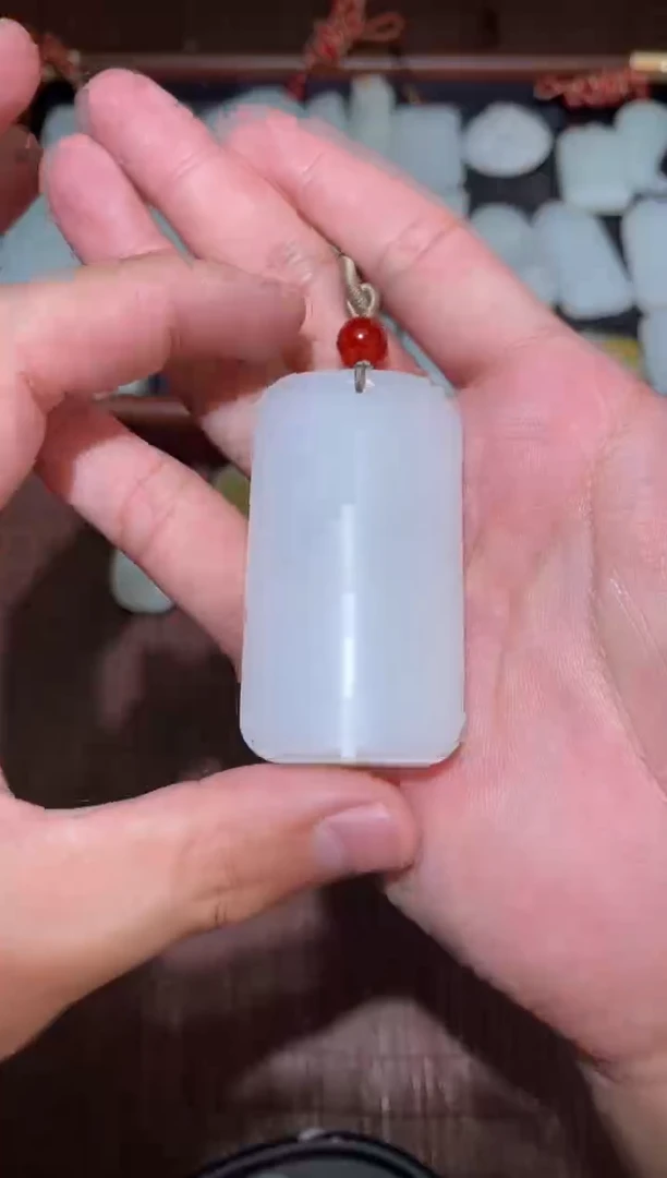 和田玉未镶嵌挂件无事牌46g