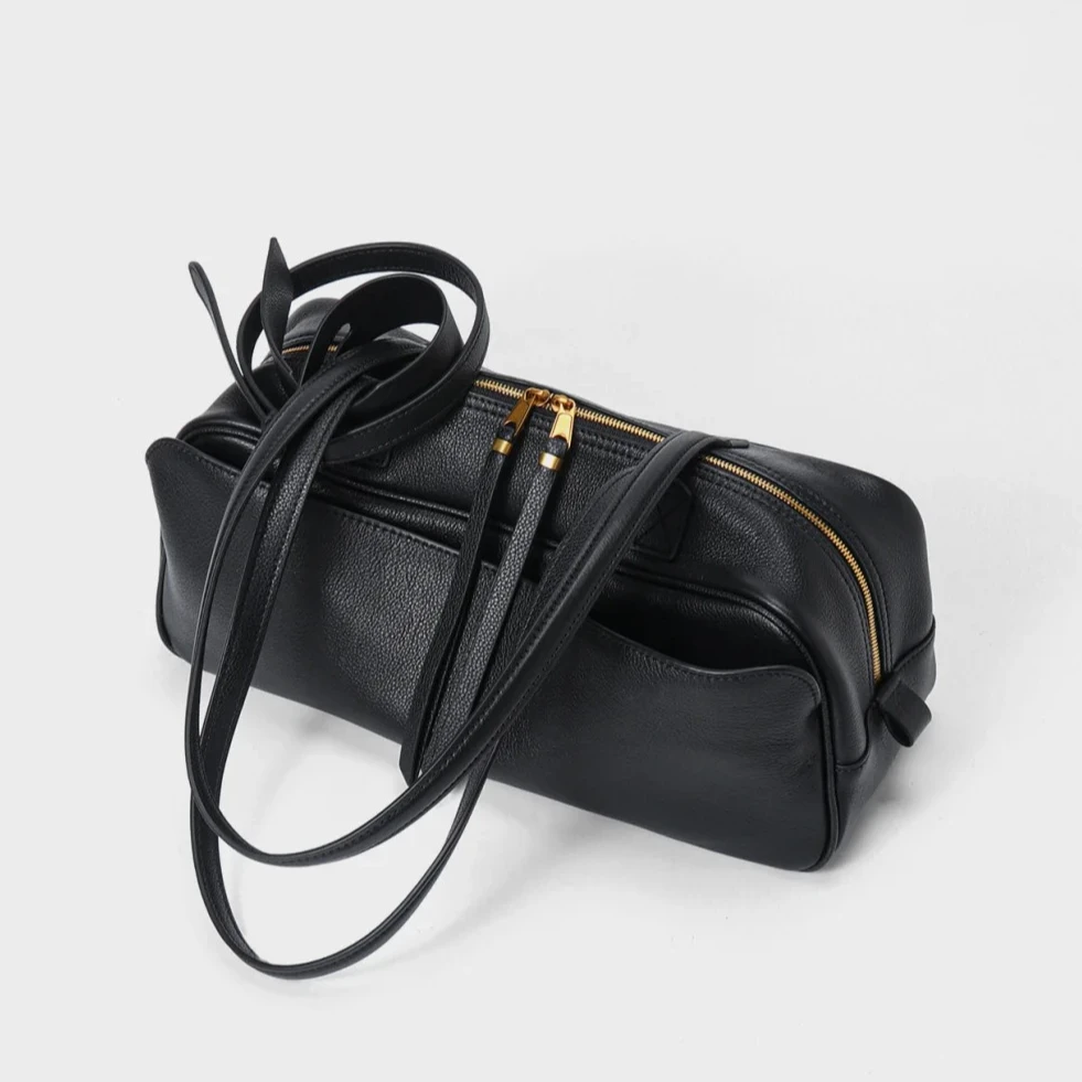 新款保龄球时尚简约羽毛包腋下单肩包夏季出游百搭女包（33*12*12）